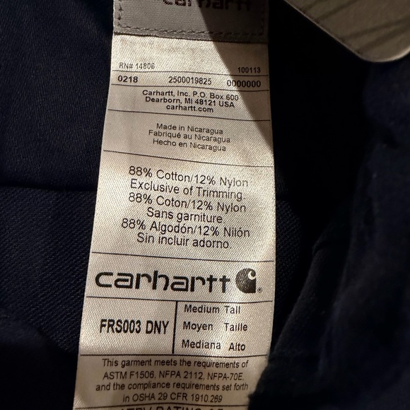 Carhartt Men's Dark navy Casual Button Down Shirt - Picture 7 of 10